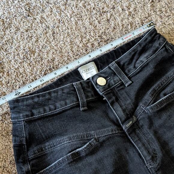 Closed Black Denim Style Pedal Pusher Mid-rise Ankle Straight Leg Jeans, size 28 - Picture 8 of 11